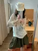 Camiseta de Manga Longa com Desenho de Estrela do Mar Versátil Proteção Solar para Mulheres Verão 2026 Top Soltinho Casual Emagrecedor Fino