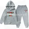 Conjuntos de Moletom de Lã para Outono e Inverno para Meninos e Meninas, Conjunto de Moletom Infantil de Duas Peças, Moletom de Manga Longa e Calça de Moletom para Crianças Pequenas, Em Estoque