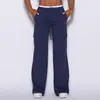 Calça Cargo Multi-Bolsos com Cordão Levanta Bumbum de Alta Elasticidade Estilo Europeu e Americano Conjunto de Roupa Fitness Esportiva Yoga para Mulheres com Sutiã Push-Up de Alça no Pescoço
