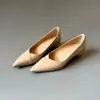 Zapatos planos de estilo francés, sutilmente lujosos, que aumentan la altura para mujer, nueva colección primavera/otoño, diseño sin cordones, punta fina, versátiles para entornos profesionales y de trabajo, estilo de diseñador