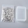 Produtos de comércio exterior cor branca escova de polimento cabeça plana pontiaguda escova de polimento escova de polimento 100 Peças/caixa arte de unhas
