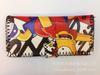 Nueva cartera de impresión hecha a mano escénica para estudiante mujer graffiti retro estilo étnico PU
