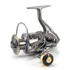Carretilha de Pesca Transfronteiriça, Carretilha de Spinning Totalmente em Metal, Carretilha de Pesca Resistente à Água Salgada, Carretilha para Vara de Pesca de Mar, Carretilha para Iscas, Carretilha de Longo Arremesso, Carretilha de Spinning