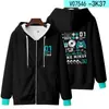 Nova Série Hatsune Miku Impressa em 3D Jaqueta Cardigan com Zíper Moletom com Capuz cosplay Periféricos de Animação