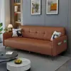 Sofá-Cama Dobrável Tudo-em-Um Dupla Utilização Couro Arranhador de Gato Sofá Apartamento Pequeno Nórdico Sala de Estar Casa de Aluguel Escritório Uso Doméstico