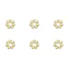 Cuentas Espaciadoras de Copo de Nieve de Color Duradero Rellenas de Oro de 18 Quilates Accesorios para Joyería Hecha a Mano DIY Pulsera Collar Joyería Bandeja de Flores Material de Cuentas Sueltas