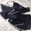 Camisón Sexy y Cómodo de Tejido de Seda Artificial, Conjunto de Ropa de Casa con Encaje, Conjunto de Dos Piezas, Más Vendido