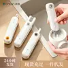 Cepillo para Tazas, Cepillo Multifuncional Cuatro en Uno para Tapa de Taza, Cepillo Limpiador de Tazas, Cepillo de Limpieza Portátil para Espacios de Botellas, Cepillo Plegable para Termos