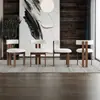 Silla de maquillaje de diseño nórdico de mediados de la antigüedad, silla de comedor vintage de madera maciza, silla de escritorio para el hogar de estilo francés, silla con respaldo