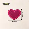 Patches de bordado de coração transfronteiriços, patches de coração com glitter, patches bordados de vários tamanhos para consertar furos em roupas, patches de bordado para DIY
