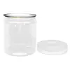 Fabricante de frasco de plástico de boca ancha para mascotas frasco de plástico transparente redondo de 720 ml tapa de aluminio frasco de almacenamiento de ciruela de fruta seca