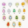 Preservação da Cor Método Antigo Anéis de Cabacinha Dourada com Cristais de Jade Beads com Furo Passante Pulseira DIY Colar Acessórios de Joias Estilo Nacional