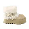 Botas de Nieve Gruesas, Forradas de Felpa y Extra Gruesas para Mujeres Pequeñas, Modelo Nuevo Cálido de Invierno 2026, Botas de Nieve Antideslizantes para Mujeres