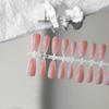 Estilo Nuevo Europeo y Americano Uñas Portátiles Color Base Espacial Francés Puntas de Uñas Pre-fabricadas Venta al por Mayor de Tiras Completas Puntas de Uñas Postizas Manicura