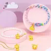Loja de ouro com acessórios diy de ouro francês antigo kulomi pulseira dos desenhos animados pulseira com contas pingente colar mulheres