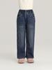 Pantalones para Niñas 2024 Invierno Nuevo Pantalón Recto Moda Infantil Versátil Forrado de Felpa Grueso Elástico Jeans Rectos