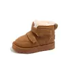 Botas de Nieve Cálidas de Invierno 2025 de Algodón Grueso Grandes para Niños Niños Medianos y Grandes Velcro Niñas Zapatos de Algodón a Prueba de Frío Botas de Algodón