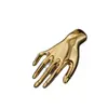 Broche abstracto con forma de mano europeo y americano, pasador de mano metálico dorado brillante, broche transfronterizo personalizado para trajes y abrigos