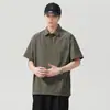 Camisa Polo de Seda de Hielo con Sensación Fresca para Hombre 2026 Verano Delgada de Secado Rápido Transpirable Ligera Holgada Camiseta de Manga Corta para Hombre