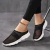 Sapatos Casuais de Verão Transfronteiriços, Sapatos de Malha Respiráveis e que Não Sufocam, Meia-Chinelos Slip-On, Sapatos de Solado Macio Que Não Cansam Seus Pés, Sapatos Preguiçosos para Mulheres