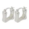 Sanli plata estilo coreano plata esterlina 925 geométrica hebilla de oreja cuadrada ins aretes simples geométricos nicho sentido del diseño