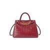 Bolsa Feminina Xadrez Texturizado Simples Estilo Novo 2026, Bolsa de Ombro Moda Aristocrática, Bolsa Elegante e Bonita de Rombos Nicho para Sobrancelha