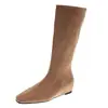 Primer Encuentro Ji Xiaogezhi Aumento de Altura Interior Botas Largas Mujer 2026 Nuevo Otoño Invierno Retro Adelgazantes Tubo Recto Botas Versátiles Botas Altas