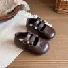 Zapatos Pequeños de Piel para Niñas Zapatos Elegantes de Princesa 2026 Nuevo Estilo Primavera y Otoño Mocasines Bajos para Niñas Zapatos Individuales para Bebé