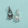 Plata Esterlina S925 Plata Tailandesa Accesorios Retro Estilo Étnico Cinturón Colgante de Bola Colgante Redondo de Gota de Agua Pulsera Collar Colgante