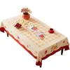 Mantel para Mesa de Centro de Año Nuevo 2026 Nuevo Mantel de Dibujos Animados con Ambiente Festivo Mantel Rojo Decorativo para Mesa Año del Caballo Festival de Primavera