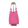 Nuevo Estilo Ins Diseño de Nicho Bolso de Mano Tejido de Moda Torre Blanca Bolso de Mano para Compras Cubo Bolsa Cuadrada