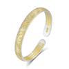 Pulseira de Prata Pura 9999 Sólida com Coração Banhado a Ouro Padrão da Dinastia Tang Sutra do Coração para Mulheres, Novo Estilo Chinês Presente de Luxo, Padrão de Ouro Antigo Canção do Coração