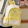 Mochila japonesa estilo girlie com bolinhas para meninas do ensino fundamental e médio, leve, de grande capacidade, alta aparência, mochila escolar de desenho animado