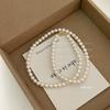 Collar de Perlas Shijia Estilo Francés del Mismo Estilo Bolso de Mujer Oro Sentido de Alta Gama Pequeño Estilo Chanel Cadena Elegante para Clavícula Joyería Moderna de Lujo Ligero