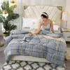 Colcha de Invierno Gruesa, Amigable con la Piel, Cepillada, para las Cuatro Estaciones, Ropa de Cama Cálida, Individual, Doble, Colcha de Algodón, Suministro de Comercio Exterior