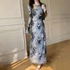 Vestido Longo Sexy com Mangas Longas, Pregueado, Slim Fit, Borboleta, Novo para Outono de 2026, Elegante e Emagrecedor Bodycon para Mulheres