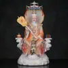 Estátua dos Três Puros Mármore Branco Imitado Estátua da Divindade Suprema Taoísta Mestre Celestial Primordial Mestre Celestial Lingbao Estátua do Ancestral dos Três Puros Estátua Ornamento Corpo da Estátua