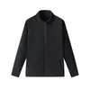 Moletom Cardigan Masculino com Gola Alta e Forro Escovado Chegada Nova Outono Inverno 2026 Zíper Gramatura Alta Espessado Quente Jaqueta Masculina