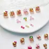 Celebridade da Internet Couro Preto Rosa Hellokitty Acessórios para Unhas Estilo Misto Fofo Acessórios de Unha Usáveis DIY Pequenos Acessórios