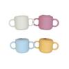 Taza de silicona para refrigerios para niños, vajilla para bebés, taza para refrigerios para bebés, taza portátil con asa binaural, taza para almacenar refrigerios para niños