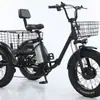 Triciclo Elétrico Certificado UL com Estrutura de Ferro e Bateria de Lítio, Triciclo Leve com Assistência para Passeio Pai-Filho