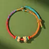 Festival del Bote del Dragón cuerda colorida tejida accesorios zongzi DIY cuerda de mano con cuentas accesorios cola de pez colgante pulsera colgante