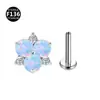 Nuevo Clavo de Hueso de Oreja Cuadrado Estrella de Cuatro Puntas de Aleación de Titanio F136 Clavo de Labio Clavo de Pantalla de Oreja Joyería de Body Piercing 0.9 Dientes