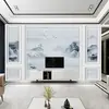 2025 Nuevo Estilo Papel Tapiz de Pared de Fondo de TV Estilo Chino Pintura de Paisaje Estilo Tinta China Papel Tapiz para Sala de Estar Papel Tapiz Cubierta de Pared de Película y Televisión 3D