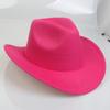 Sombreros para Hombre Transfronterizos, Sombreros Vaqueros Occidentales Europeos y Americanos, Sombreros de Jazz de Lana, Sombreros de Sol para Mujer para Exteriores, Sombreros Negros para Adultos