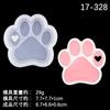 Molde de silicona para llavero con colgante de pata de oso con pegamento para espejo DIY, molde de chocolate con azúcar con forma de amor