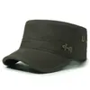 Chapéu de Aba Reta para Homens, Chapéu de Proteção Solar para Exterior na Primavera e Verão, Boné Militar Versátil Tendência Estilo Coreano, Boné de Baseball Simples e Fashion