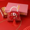 Bolsa Pequeña Roja de Año Nuevo Celebridad de Internet Bolso Cruzado de Princesa Pequeño Fragante Moda Estilo Extranjero Bolsa Linda de Niña Venta al por Mayor