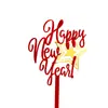 Copyright Estilo Ins 2026 Año Nuevo Decoración Acrílica para Pastel Feliz Año Nuevo Nochevieja Enchufe para Pastel Suministros para Fiesta