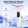 Nuevo Masajeador de Cuello de Luz de Siete Colores con Vibración y Temperatura Constante para Cuidado de Arrugas en el Cuello, Masaje Facial y Tratamiento de Belleza